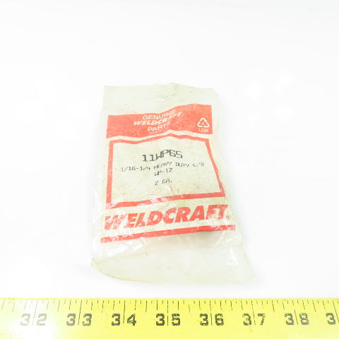 Weldcraft 11WP65 Heavy Duty TIG Collet Body 1/16"-1/4" For WP-12 Torch Lot Of 2