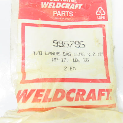 Weldcraft 995795 1/8" Large Gas Lens 3.2mm WP-17 18 26 TIG Torch