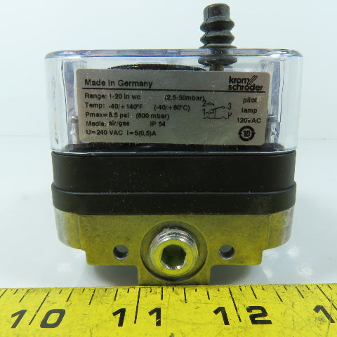 Honeywell 84447922 DG50HT Gas Pressure Switch 1-20 in. wc Manual Reset