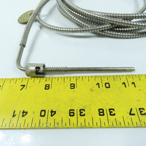 Type J 90° Armored Bayonet Thermocouple Probe 15'