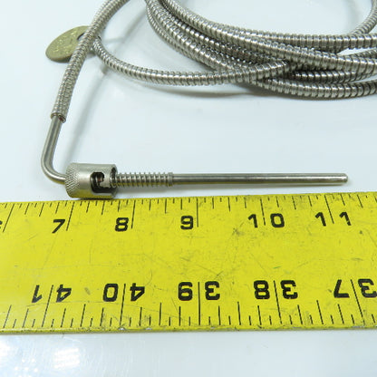 Type J 90° Armored Bayonet Thermocouple Probe 15'