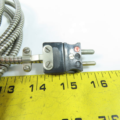 Type J 90° Armored Bayonet Thermocouple Probe 15'