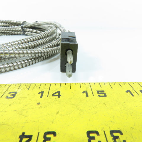 Type J 90° Armored Bayonet Thermocouple Probe 15'