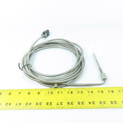 Type J 90° Armored Bayonet Thermocouple Probe 15'