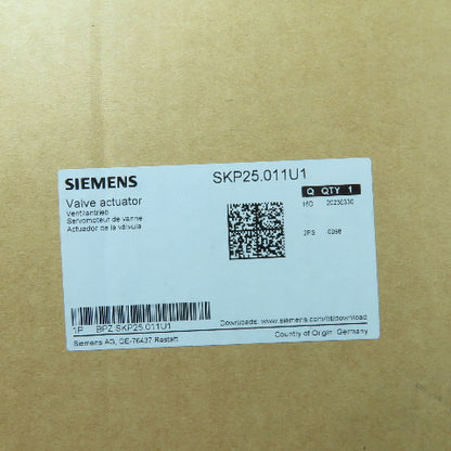 Siemens SKP25.011U1 Valve Actuator 120V Gas Safety Shutoff Component Section