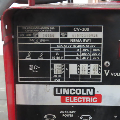 Lincoln Electric CV-300 400A MIG Welder 230/460V 3PH W/ LN-742H Feeder Tested