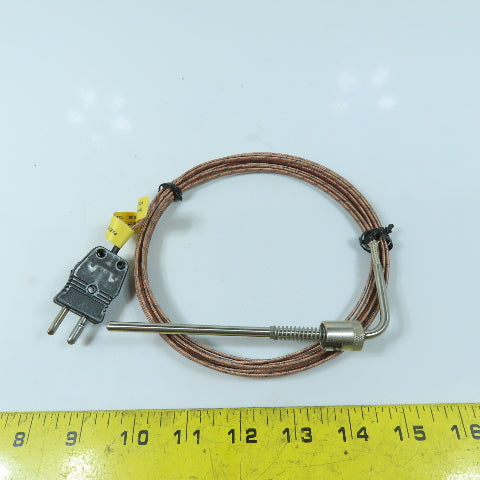 Industrial Thermal Product JP33-04(3/4)-13A-F3180-4 90° Bayonet Thermocouple 15'