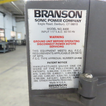 Branson Model 8400 Ultrasonic Welder 117V 1Ph