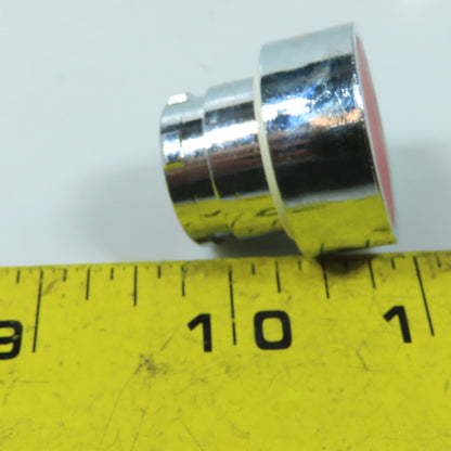 Dalmec 00.79.0191 Red Push Button Operator Chrome Bezel 22mm