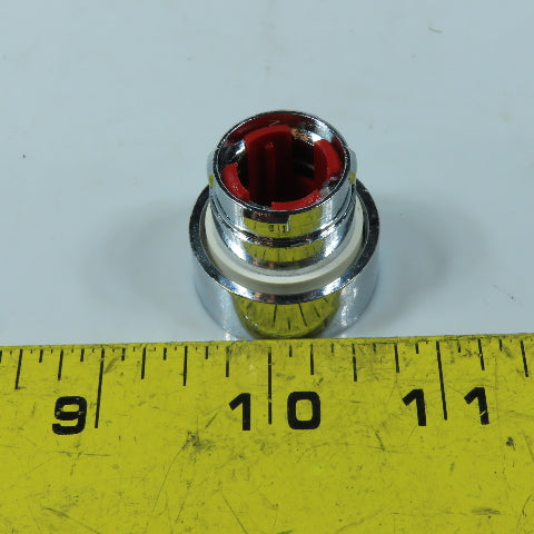 Dalmec 00.79.0191 Red Push Button Operator Chrome Bezel 22mm