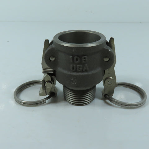 PT Coupling 10B Type B Camlock Coupler 1" Female Cam x 1" Male NPT Hose Fitting