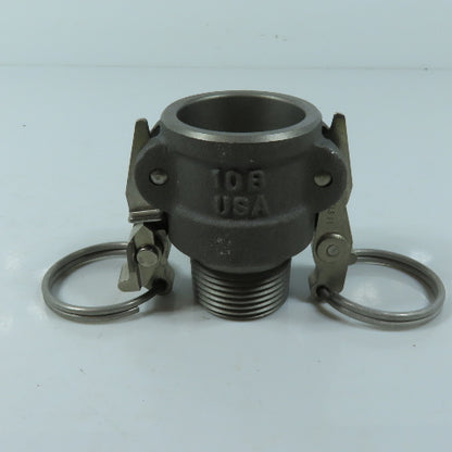 PT Coupling 10B Type B Camlock Coupler 1" Female Cam x 1" Male NPT Hose Fitting
