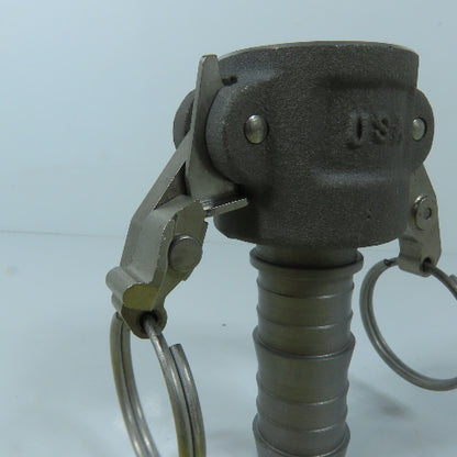 PT Coupling 10C Type C Camlock Coupler 1" Female Cam x 1" Hose Barb Fitting