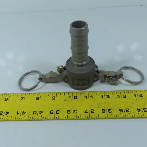 PT Coupling 10C Type C Camlock Coupler 1" Female Cam x 1" Hose Barb Fitting