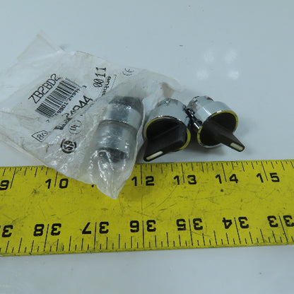 Telemecanique ZB2BD2 Selector Switch Operator Black Lever 22mm Lot of 3
