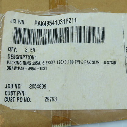 John Crane PAK49541031P211 6.878" ID Packing Ring 235A