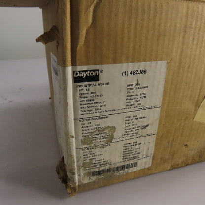 Dayton 48ZJ86 1.5HP Electric Motor 208-230/460V 3505RPM 56H NEW