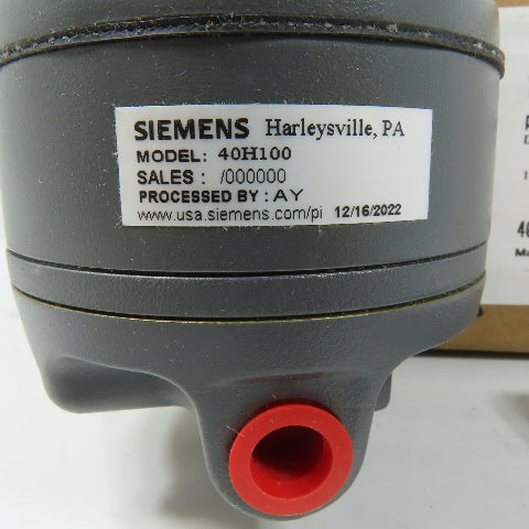 Siemens 40H100 Nullmatic Precision Pressure Regulator 1.5-100 psig