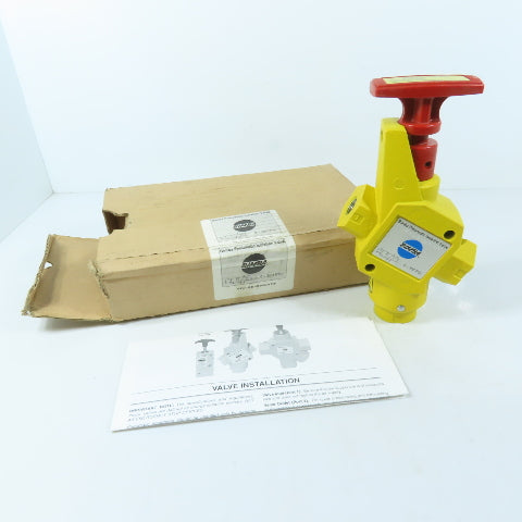 Bimba PIV-20-038/075 Pneumatic Isolation Valve 0-300 PSI 3/8-3/4" NPT