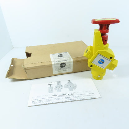 Bimba PIV-20-038/075 Pneumatic Isolation Valve 0-300 PSI 3/8-3/4" NPT