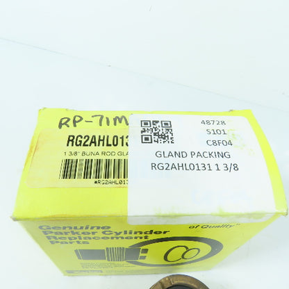 Parker RG2AHL0131 Cylinder Gland Packing 1-3/8" Buna Rod Gland Assembly