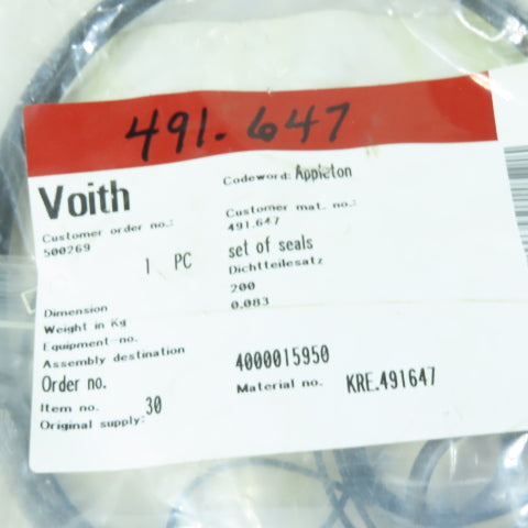 Voith KRE.491647 Air Cylinder Seal Kit For Rider Roll