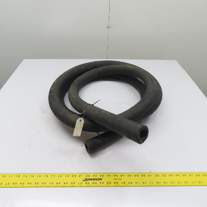 Rubber Vacuum Industrial Hose 16' Long 1.3" ID 2.1" OD 0.37" Wall