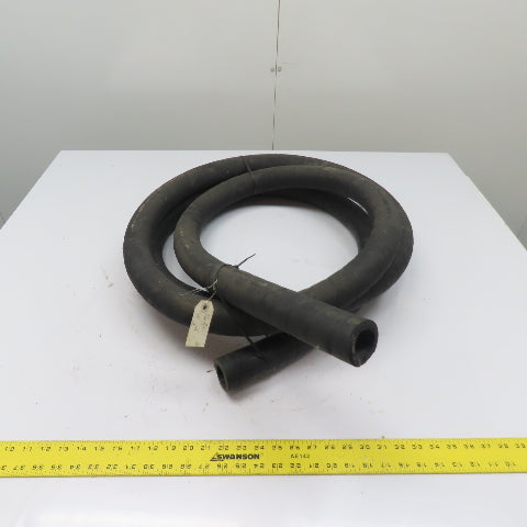 Rubber Vacuum Industrial Hose 16' Long 1.3" ID 2.1" OD 0.37" Wall