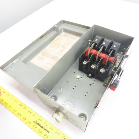 Square D HU-362 60A 3-Pole Non-Fusible Safety Disconnect Switch 600V