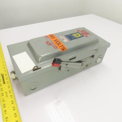 Square D HU-362 60A 3-Pole Non-Fusible Safety Disconnect Switch 600V