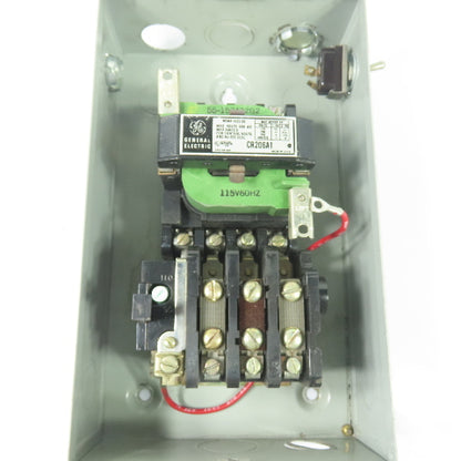 General Electric CR206A1 9A NEMA Size 00 Motor Starter 115V Coil 600VAC