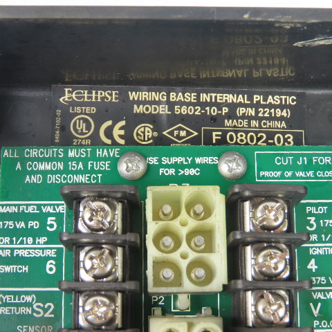 Eclipse 22194 5602-10-P Internal Terminal Wiring Base