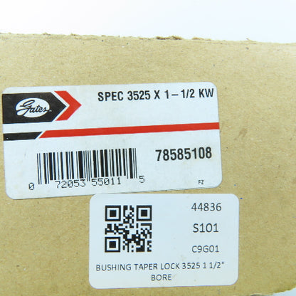 Gates 78585108 3525 X 1-1/2 KW Taper Lock Bushing 1-1/2" Bore