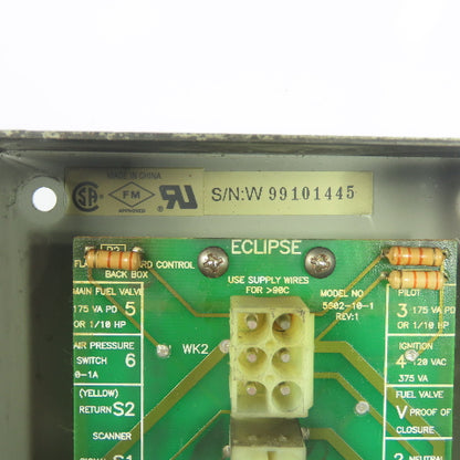 Eclipse 5602-10-1 Burner Terminal Wiring Base