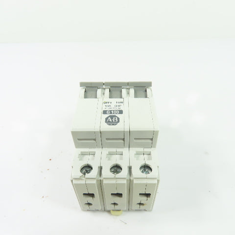 Allen-Bradley 1492-CB3 G100 3-Pole Circuit Breaker 10A 5HP 480VAC/277VAC 3Ph