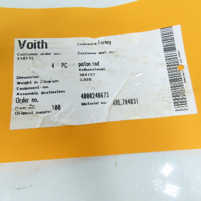 Voith 4000240673 30X127 Machined Piston Rod