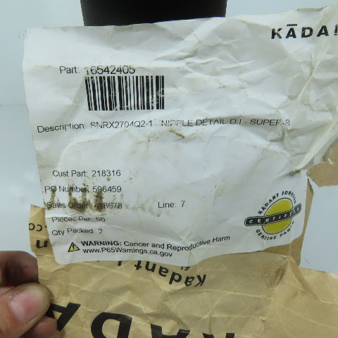Kadant Johnson 16542405 SNRX2704Q2-1 Rotary Joint Nipple Component Super-B