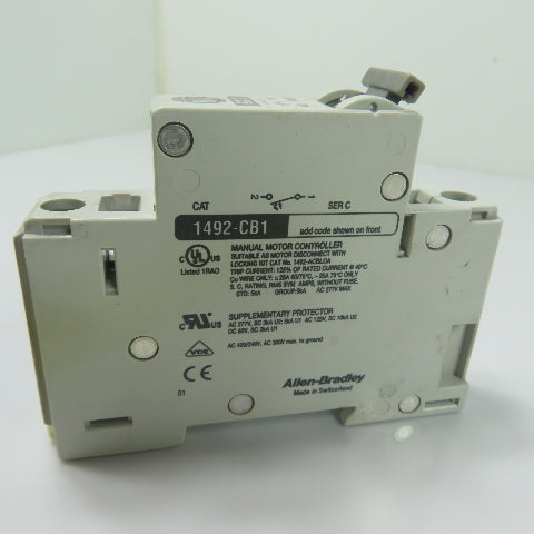 Allen-Bradley G050 1492-CB1 5A 1/2HP Circuit Breaker AC 277V 1Ph