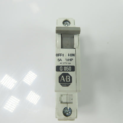 Allen-Bradley G050 1492-CB1 5A 1/2HP Circuit Breaker AC 277V 1Ph