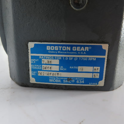 Boston Gear 73210F3671 Right Angle Gear Reducer 10:1 Ratio 175RPM 2306In-Lb