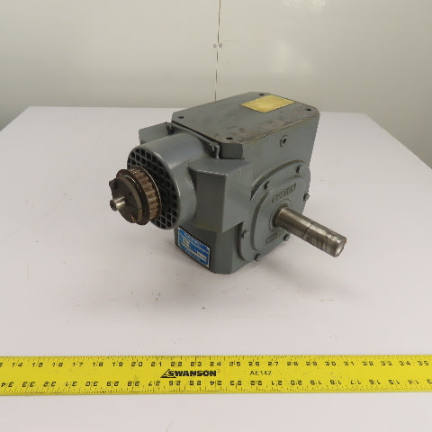 Boston Gear 73210F3671 Right Angle Gear Reducer 10:1 Ratio 175RPM 2306In-Lb