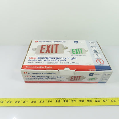 Lithonia ECRG RD M6 LED Exit Emergency Light Combo Red Green Switchable 120-277V