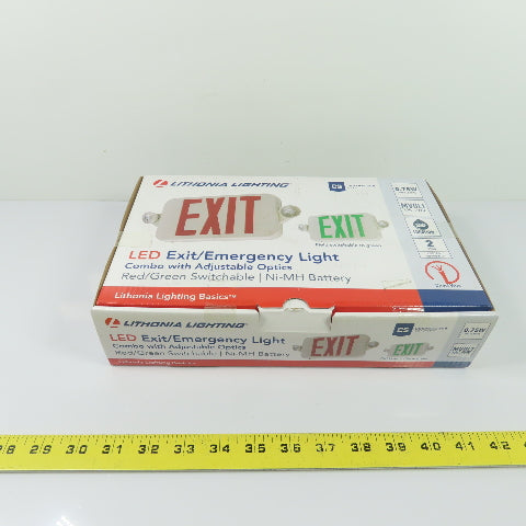 Lithonia ECRG RD M6 LED Exit Emergency Light Combo Red Green Switchable 120-277V