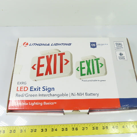Lithonia EXRG LED Exit Sign Red Green Interchangeable Emergency Light 120-277V