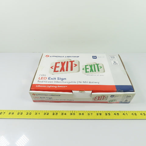 Lithonia EXRG LED Exit Sign Red Green Interchangeable Emergency Light 120-277V