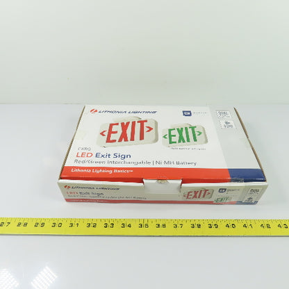 Lithonia EXRG LED Exit Sign Red Green Interchangeable Emergency Light 120-277V