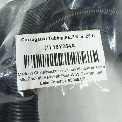 W.W. Grainger 16Y254A Corrugated PE Split Wire Loom Tubing 3/4 in x 25 ft