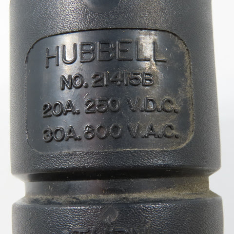 Hubbell 21415B Hubbellock Male Locking Plug 30A 600VAC