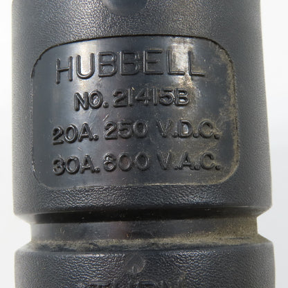Hubbell 21415B Hubbellock Male Locking Plug 30A 600VAC