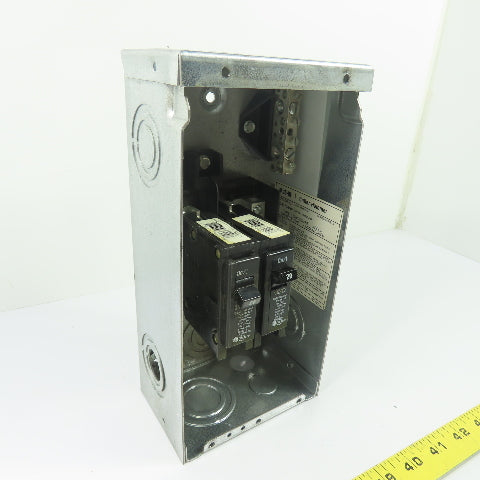 Eaton Cutler-Hammer BR24L70SGP Main Lug Load Center W/ 2 20A Circuit Breakers